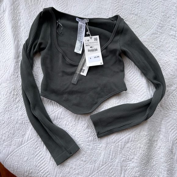 Zara Tops - Zara dark grey long sleeve size XS/S